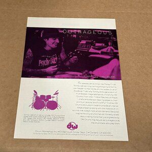 Tommy Lee of Motley Crue - DW DRUMS - 1993 Print Advertisement